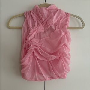 DiPetsa wetlook high neck top